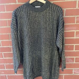 Elegant Black and Gray Women's Sweater